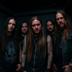 Metal band group photo