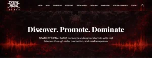 Death by Metal Radio website homepage banner banner
