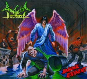 Benefactor Decease thrash metal band Abnormal Attachments album cover.