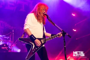 Megadeth Dave Mustaine performing live with guitar.