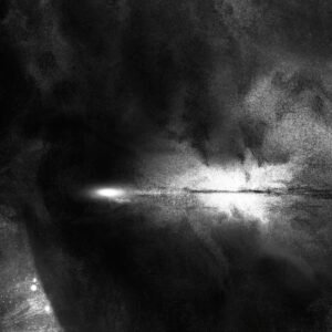 Abstract cosmic space black metal album art