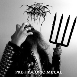 Pre‑Historic Metal album cover with studded leather and pitchfork