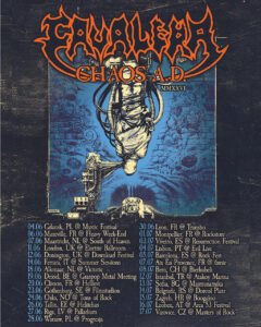 Cavalera Chaos A.D. MMXXVI European tour poster