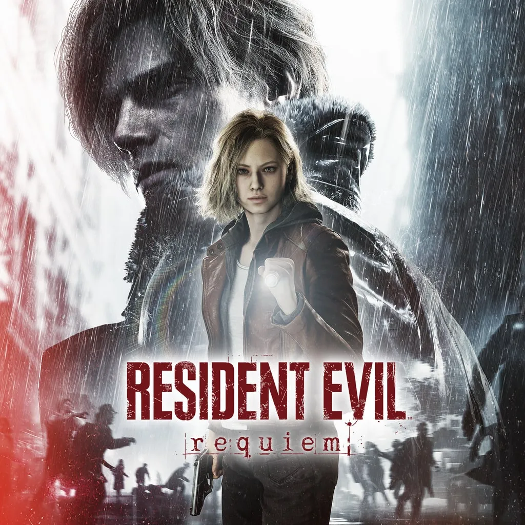 Resident Evil Requiem poster with two characters