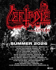 Left to Die Summer 2026 Tour poster